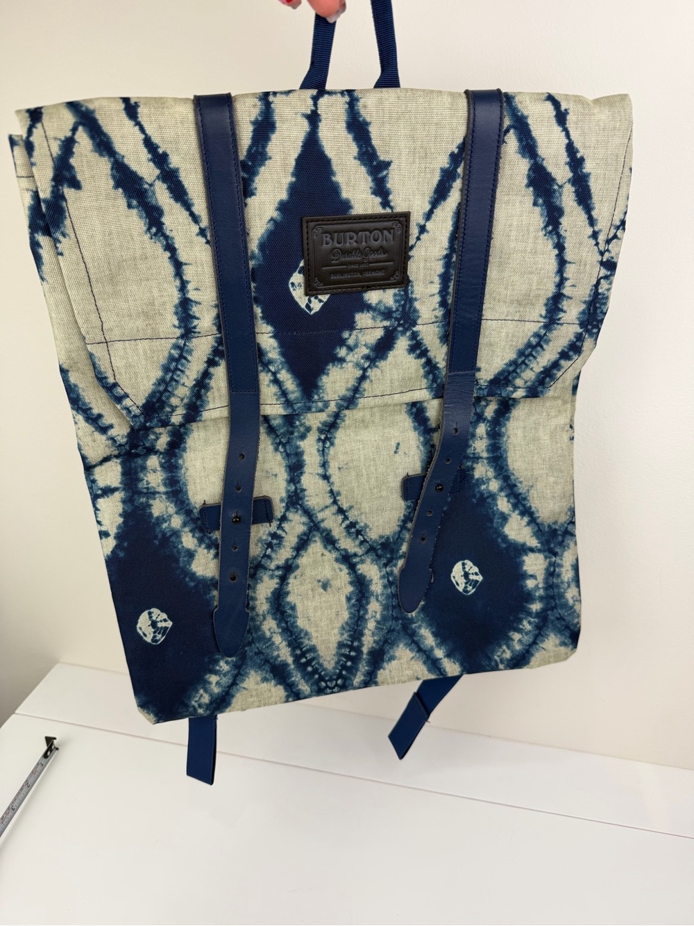 Burton Shibori Print Roll Top Backpack Laptop Commuter Travel Daypack NWOT
